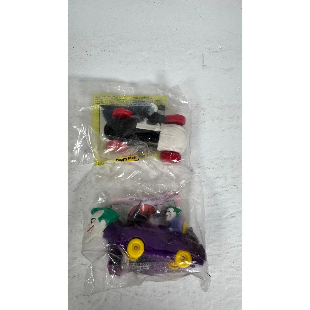 1993 Batman The Animated Series McDonalds Happy Meal Toys Joker Two-Face Sealed‎